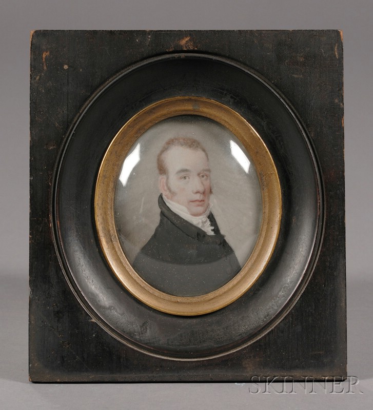 Appraisal: Portrait Miniature of a Gentleman William M S Doyle Boston