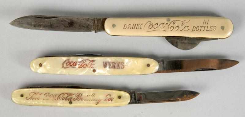 Appraisal: Lot of Assorted Coca-Cola Pocket Knives Description Two of the