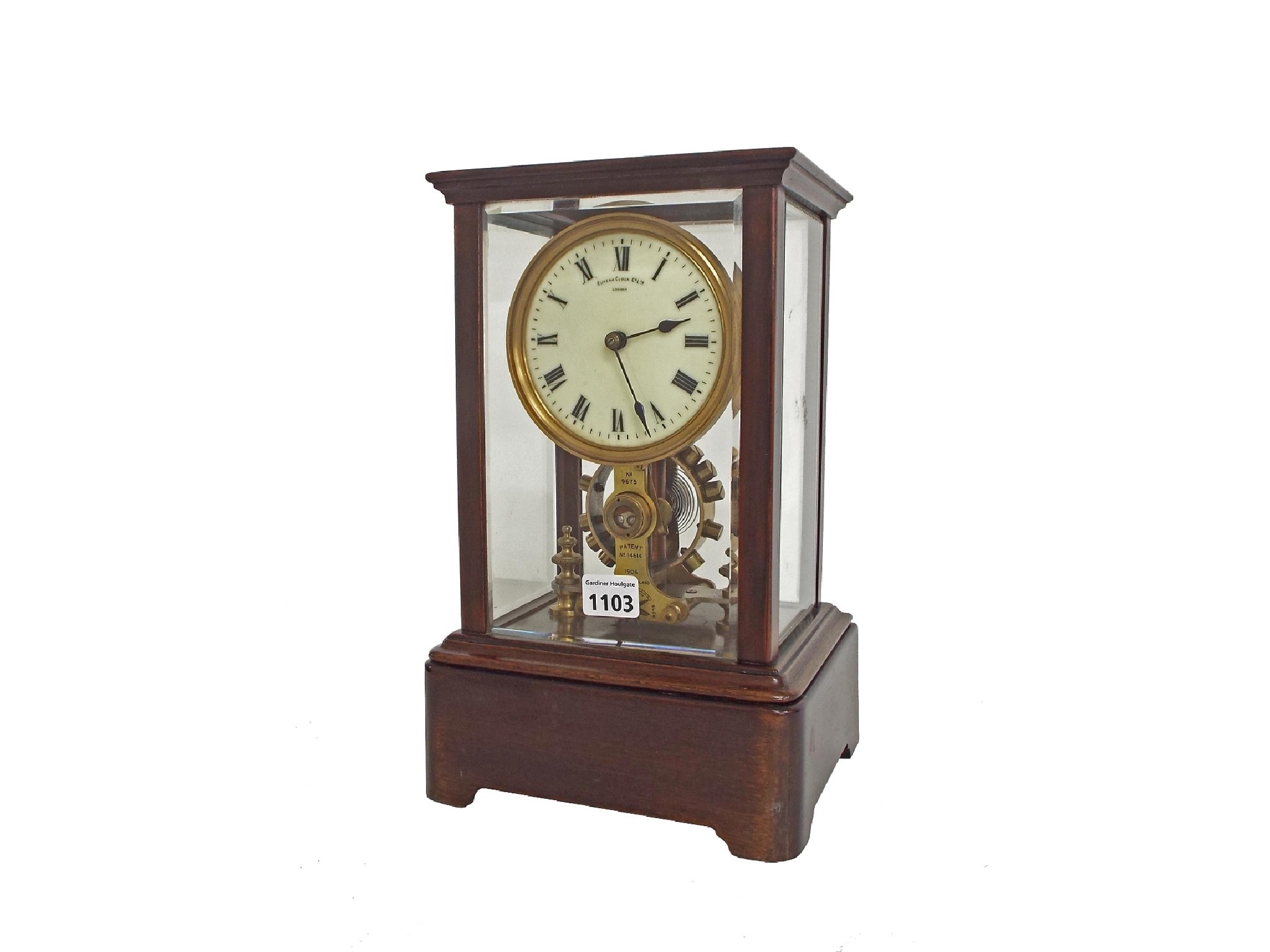 Appraisal: Good mahogany electric clock by The Eureka Clock Co Ltd