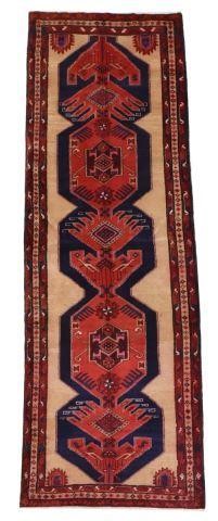 Appraisal: Hand-tied Persian Serapi runner approx ' l ' w