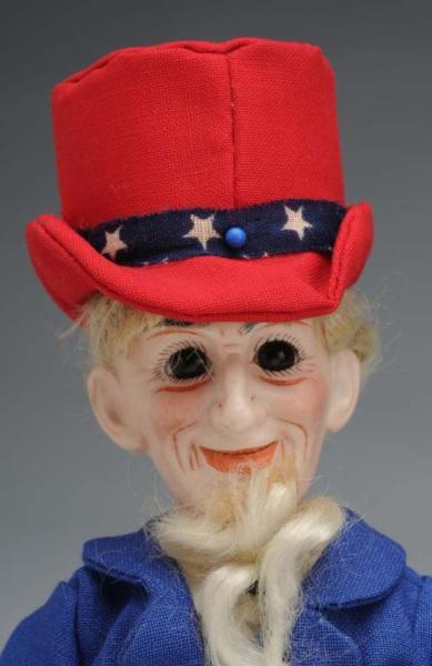 Appraisal: Uncle Sam Character Doll Description Germany Ca Bisque socket head