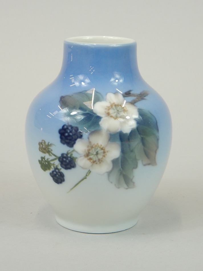 Appraisal: A Royal Copenhagen vase decorated with brambles number - cm