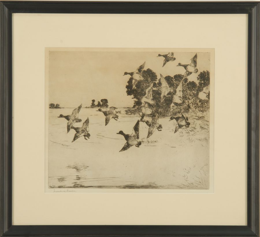 Appraisal: FRANK WESTON BENSONAmerican - Duck in flight After an original