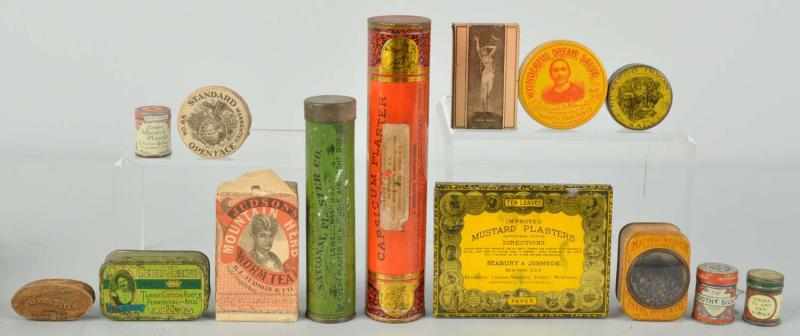 Appraisal: Lot of Assorted Small Product Tins Description Includes Capsicum Plaster