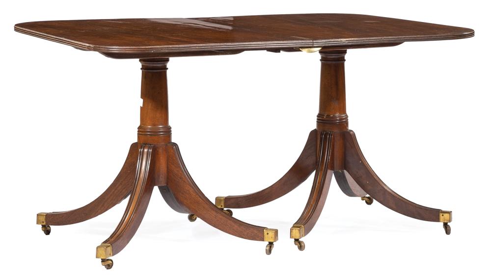 Appraisal: George III Mahogany Pedestal Dining Table early th c one