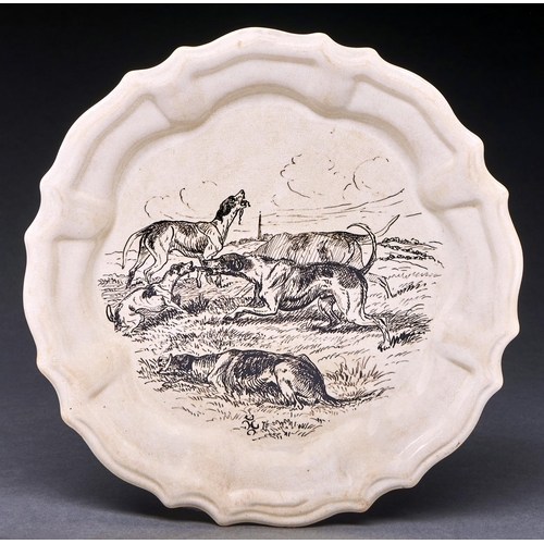 Appraisal: A Wedgwood photographically decorated Queensware plate c the design after