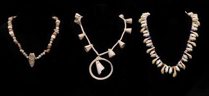 Appraisal: GROUP OF SHELL OR BEAD NECKLACES to in