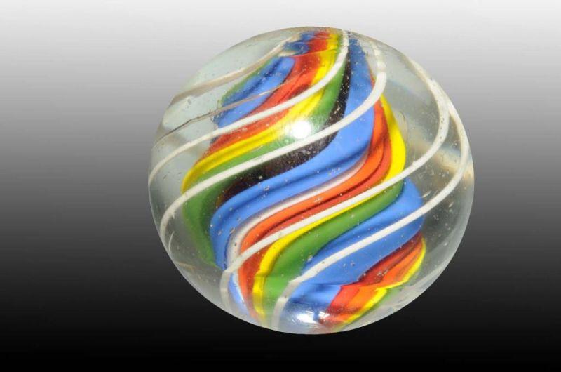 Appraisal: Solid Ribbon Core Swirl Marble Description Beautiful bright colors Condition