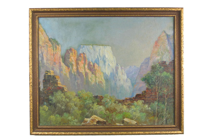 Appraisal: EDWARD ANDREAS ROTH California - Oil on panel Yosemite Valley