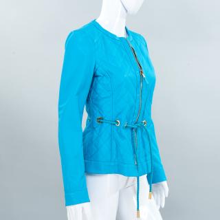 Appraisal: Etro Milano turquoise lambskin jacket Etro Milano turquoise lambskin jacket