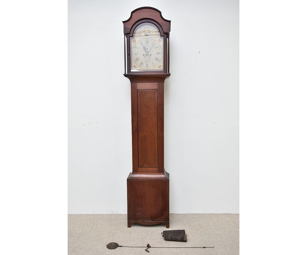 Appraisal: Eli Bentley Tallcase Clock th c Eli Bentley American walnut