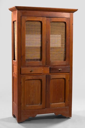 Appraisal: Vernacular American Southern Cypress and Pine Kitchen Cupboard ca the