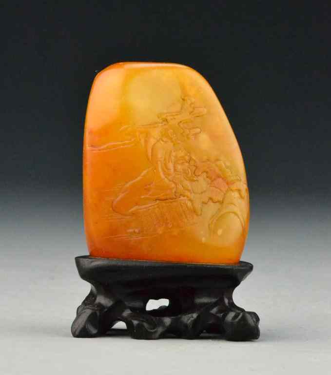 Appraisal: Chinese Tianhuang Stone Seal ChopFinely carved on both sides to