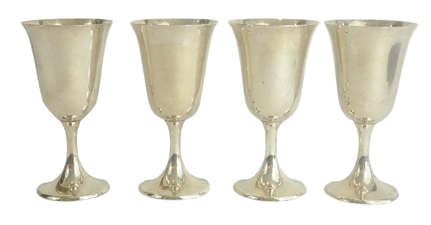 Appraisal: Four Gorham Sterling Water Goblets Lot Four Gorham Sterling Water