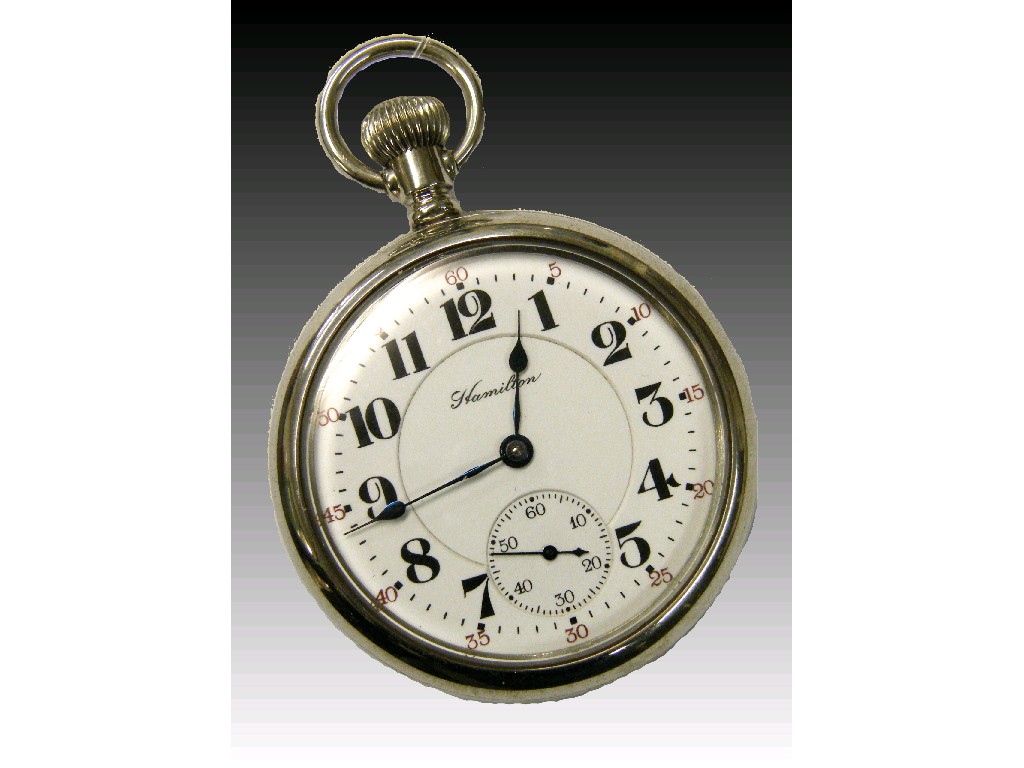 Appraisal: Hamilton L Sz Railroad lever pocket watch the movement with