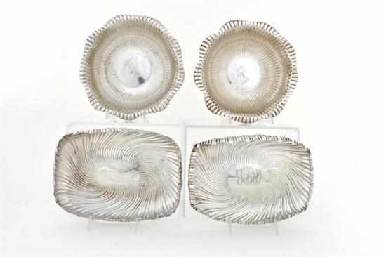 Appraisal: Whiting fluted sterling serving dishes New York circa comprising pair