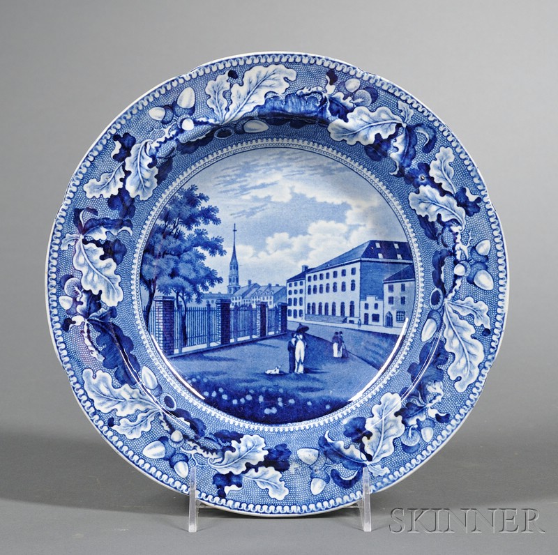 Appraisal: Historic Blue Transfer-decorated Staffordshire Pottery Plate Ralph Stevenson Cobridge -