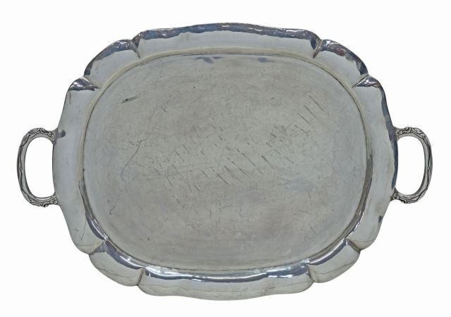 Appraisal: Modernist sterling silver handled tray Sanborns Mexico mid th c