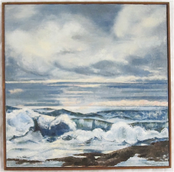 Appraisal: POLLY HUDSON OIL ON CANVAS Washington th century Seascape titled