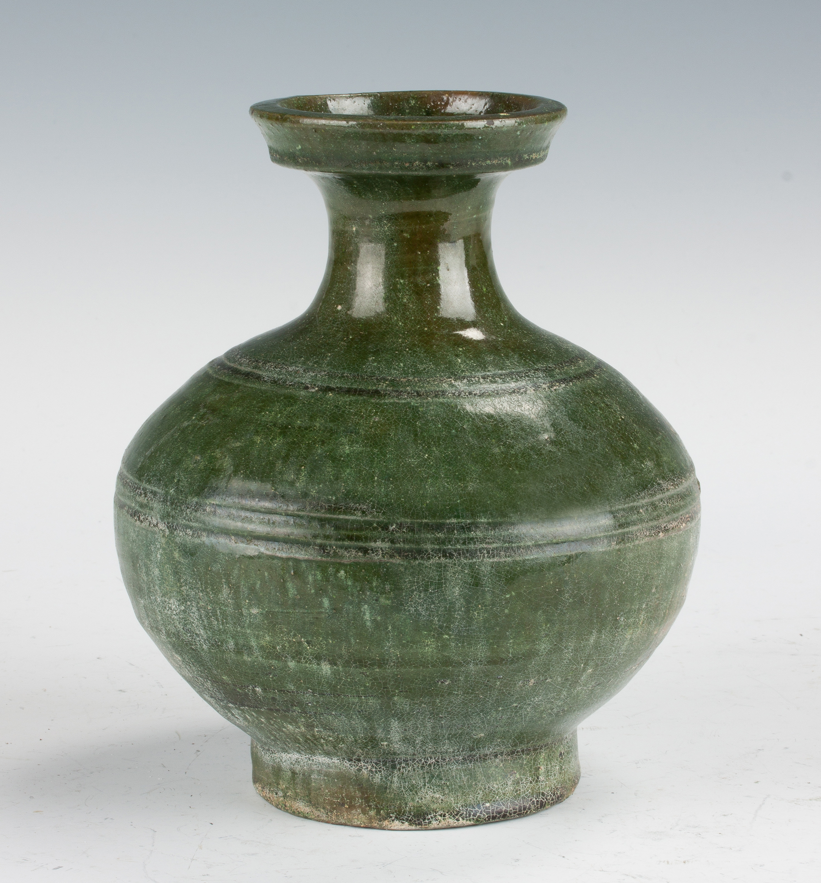 Appraisal: Early Chinese Green Glazed Hu Vessel