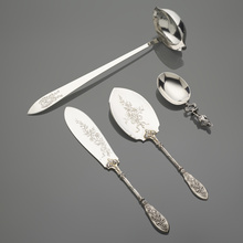 Appraisal: th Century COLLECTION OF SERVING PIECES APOSTLE SPOONS DEMITASSE SPOONS