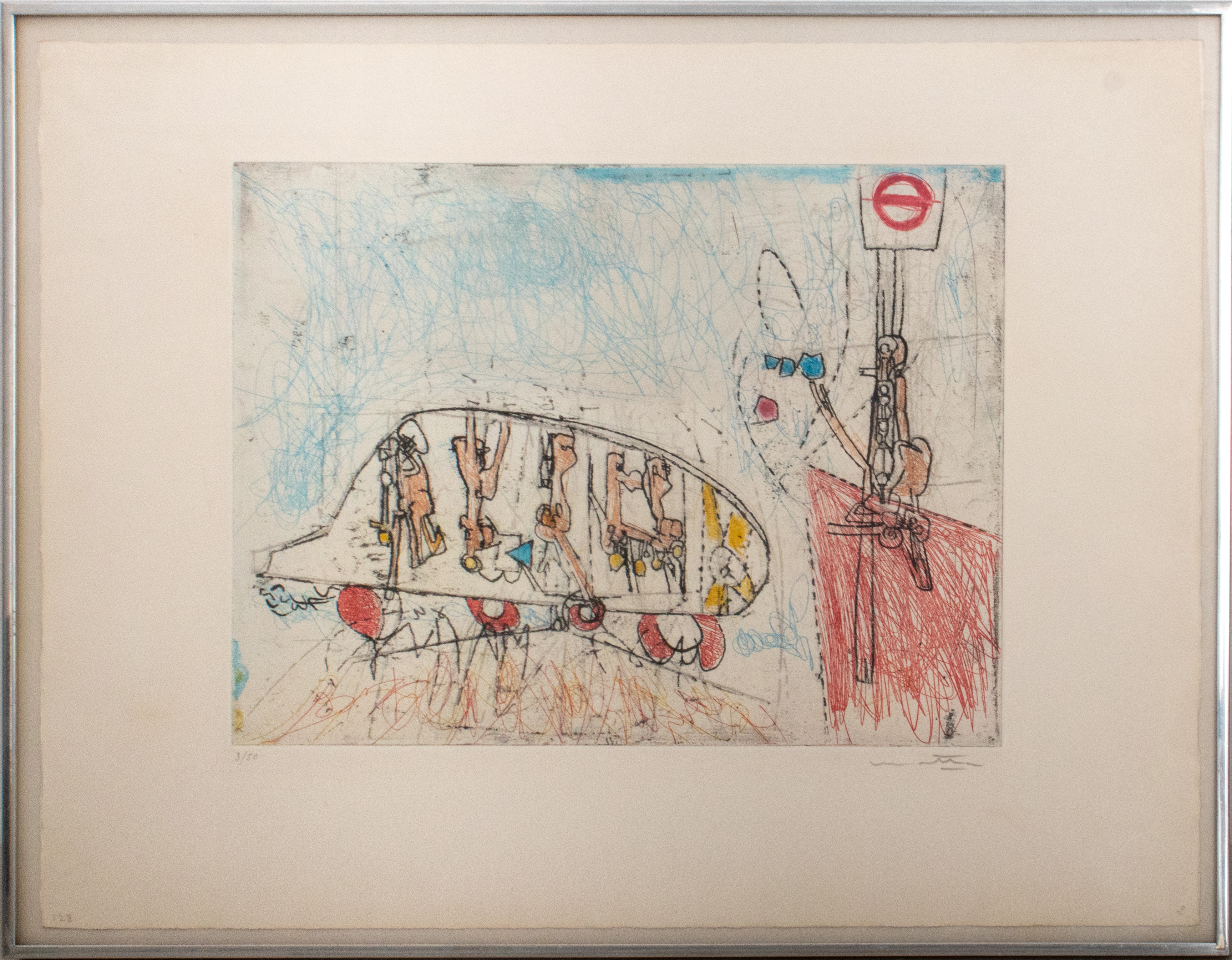 Appraisal: ROBERTO MATTA UNTITLED ETCHING Roberto Matta Chilean - Untitled etching