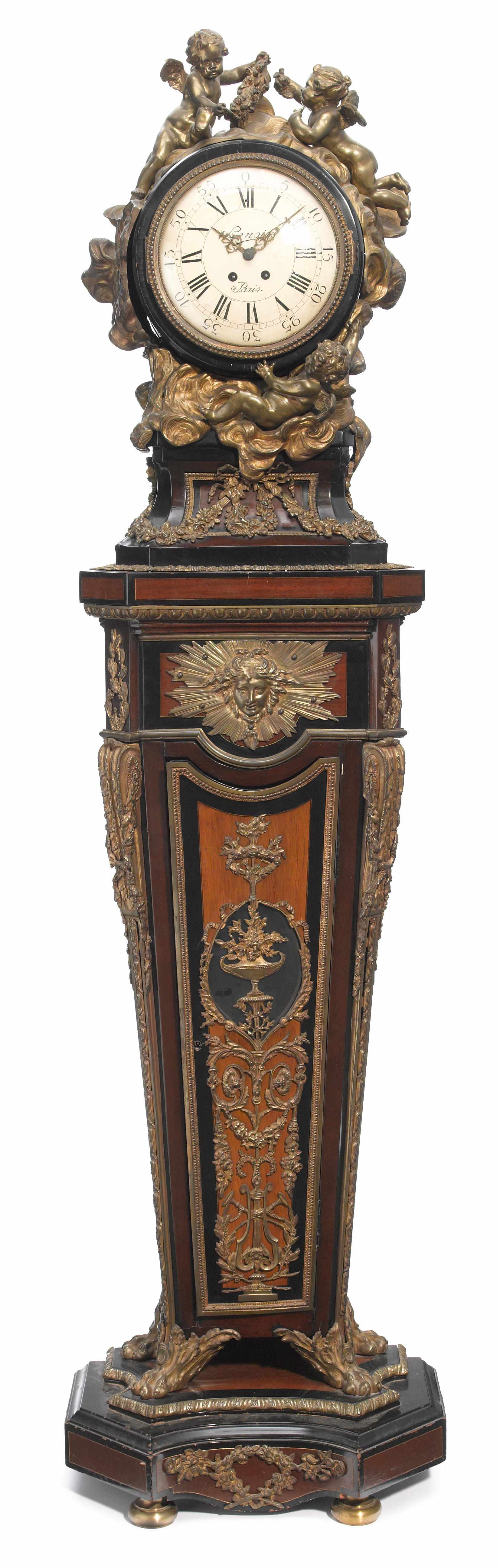 Appraisal: A Louis XVI style gilt bronze mounted parcel ebonized parquetry