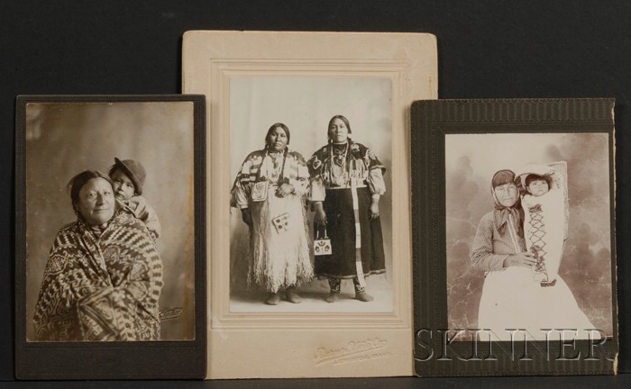 Appraisal: Three Photographs of American Indian Women the first of Mrs