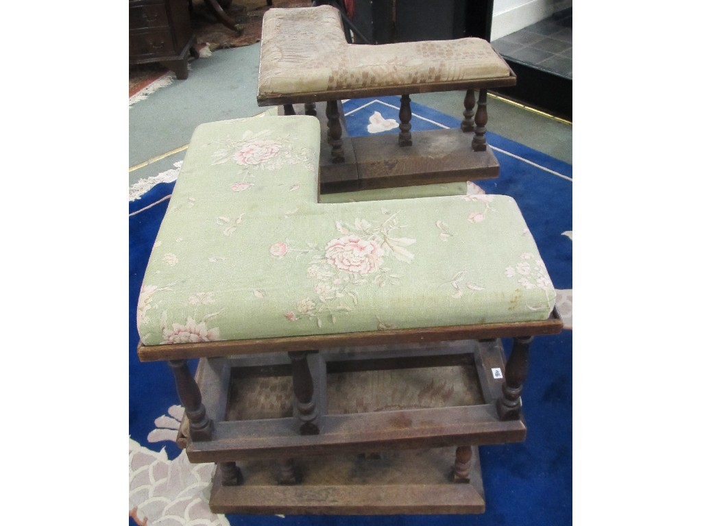 Appraisal: Two pairs of club fender stools