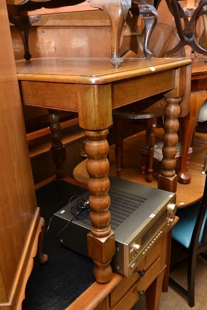 Appraisal: A JACOBEAN OAK DROP SIDE TABLE ON BARLEY TWIST LEGS