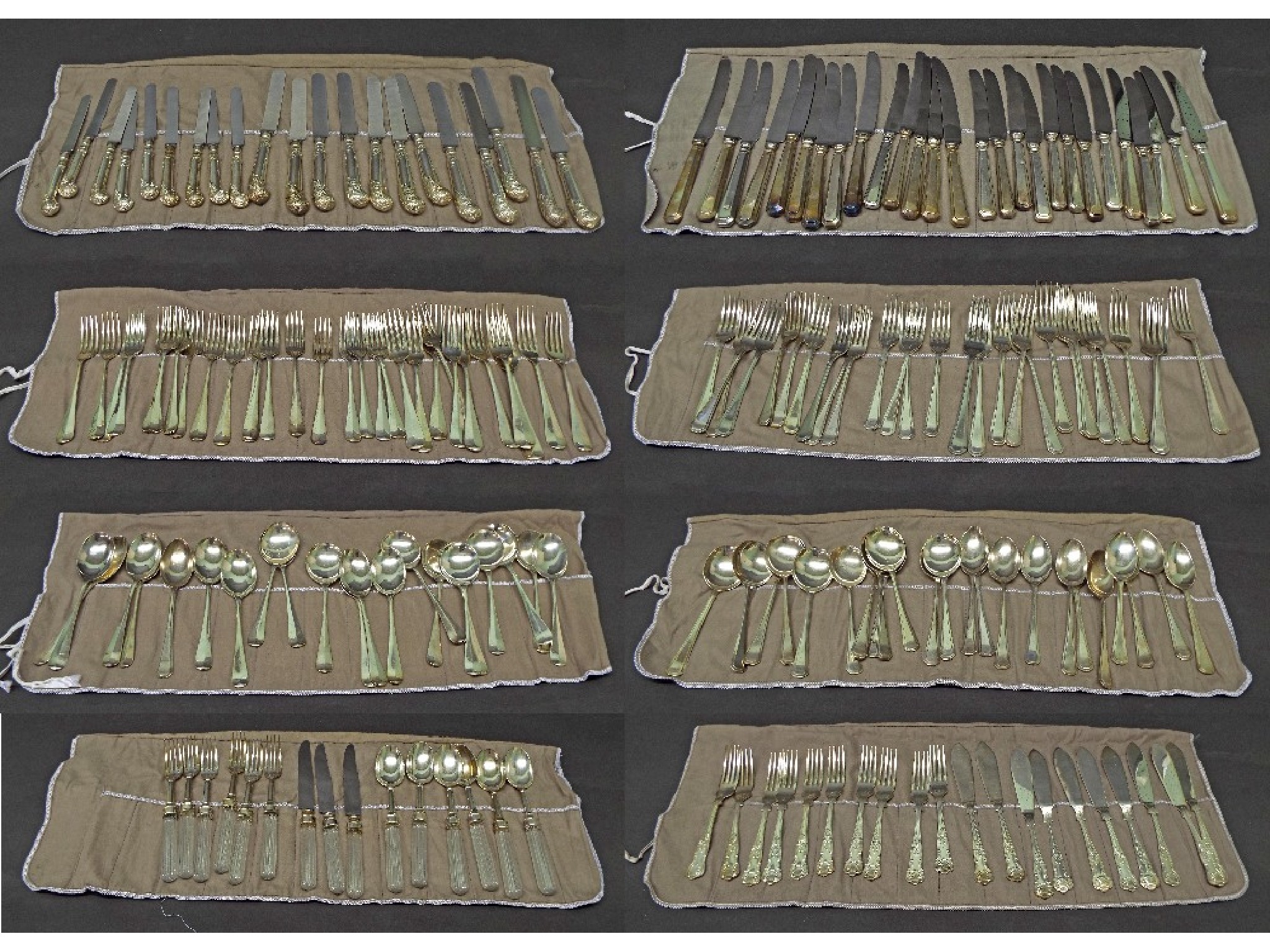 Appraisal: Large collection of silver plated flatware for Mulberry Siecle of