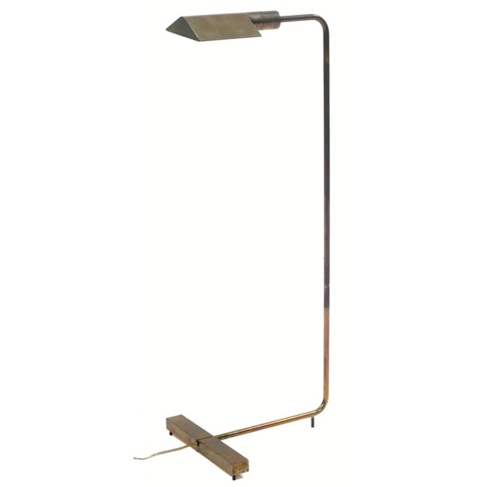 Appraisal: Cedric Hartman floor lamp USA brass form with adjustable arm