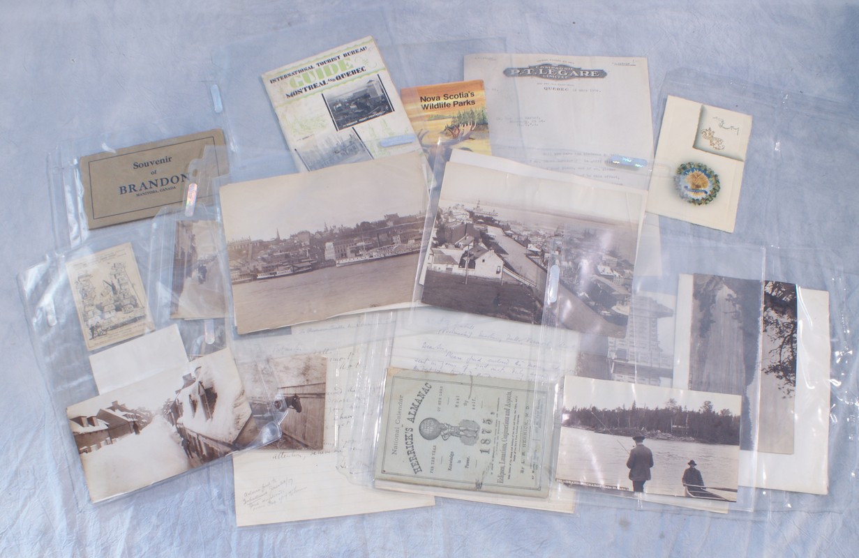 Appraisal: Canada trade cards billheads albumen photographs more than pieces