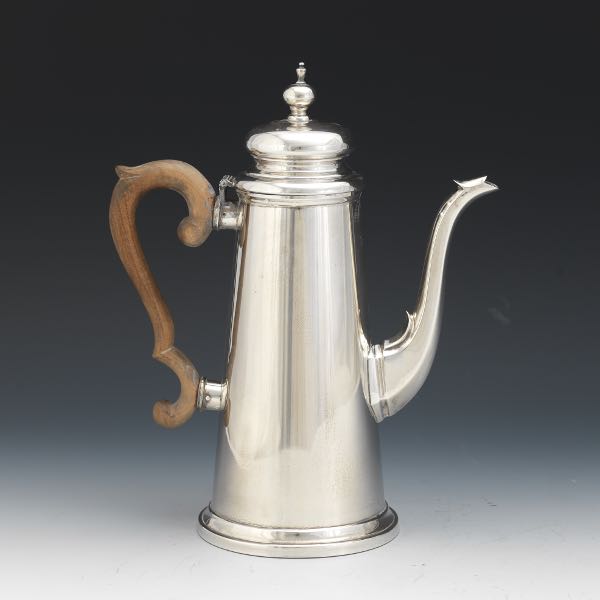 Appraisal: VINTAGE GEORGE II STYLE STERLING SILVER HAND MADE COFFEE POT