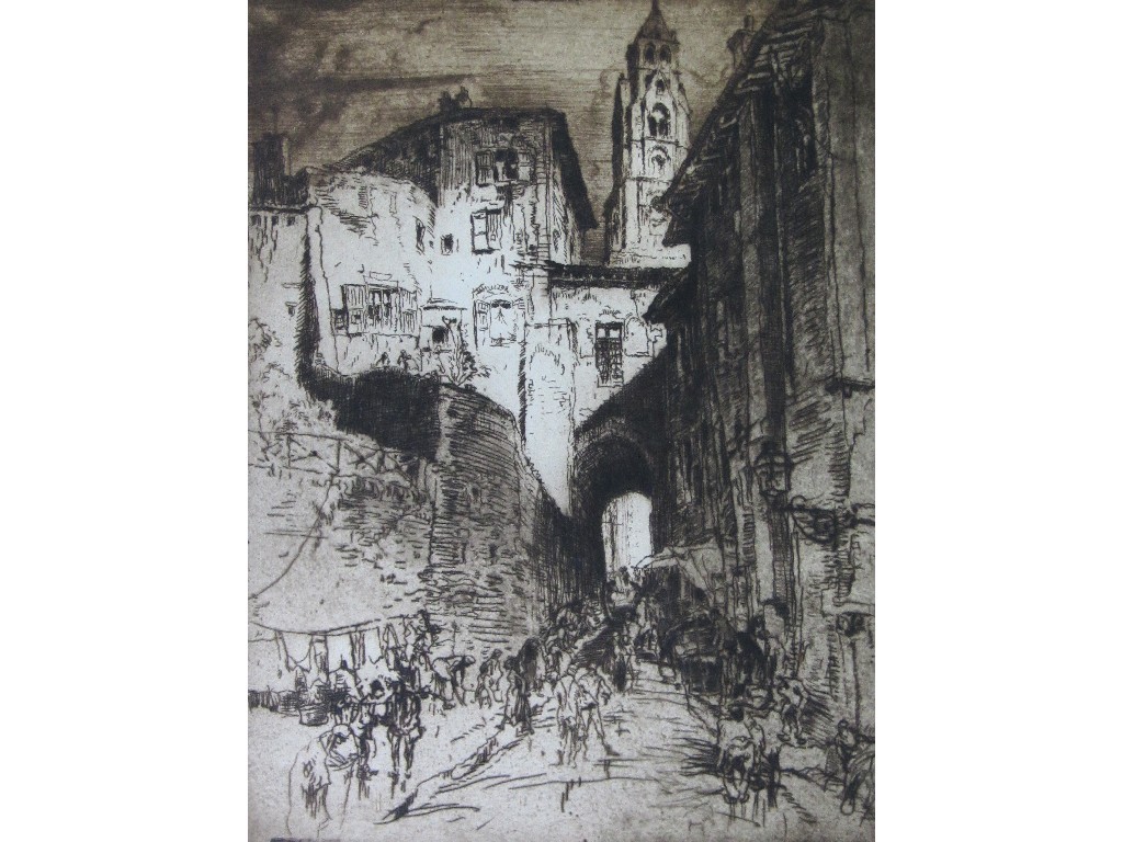 Appraisal: FRANK BRANGWYN RA RWS RE - A STREET IN PUY