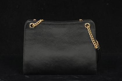 Appraisal: Cartier day purse s Black textured calfskin with two medium-length