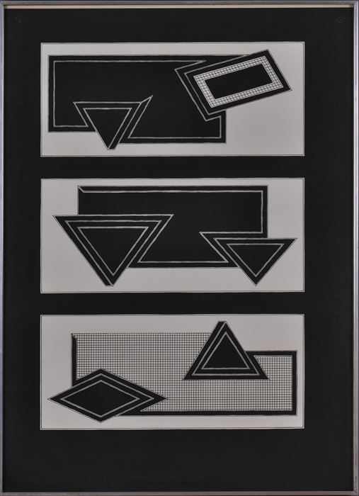 Appraisal: FRANK STELLA b BLACK STACK Lithograph x in sheet sight