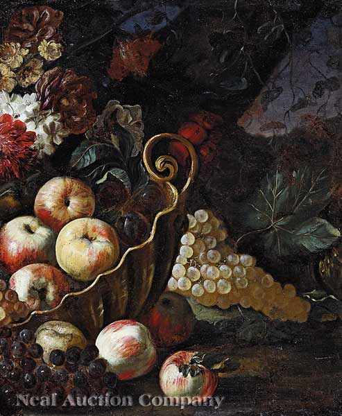 Appraisal: Flemish School th c Unfinished Study of a Still Life