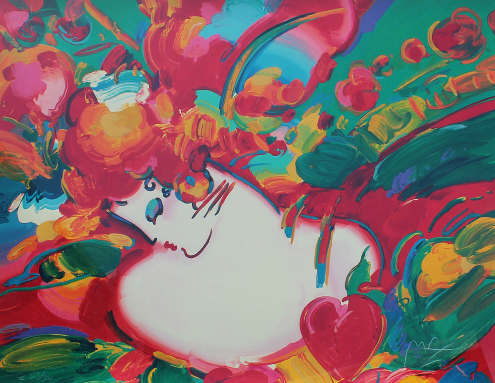 Appraisal: PETER MAX ''FLOWER BLOSSOM LADY'' SERIGRAPH '' x '' signed