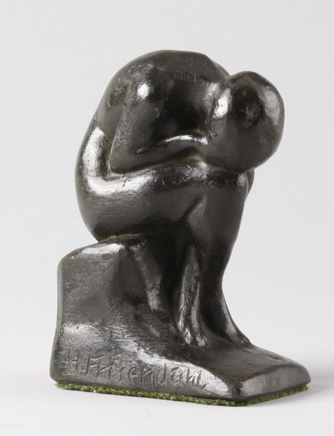 Appraisal: Seated figure weeping signed H Frisendahl t S