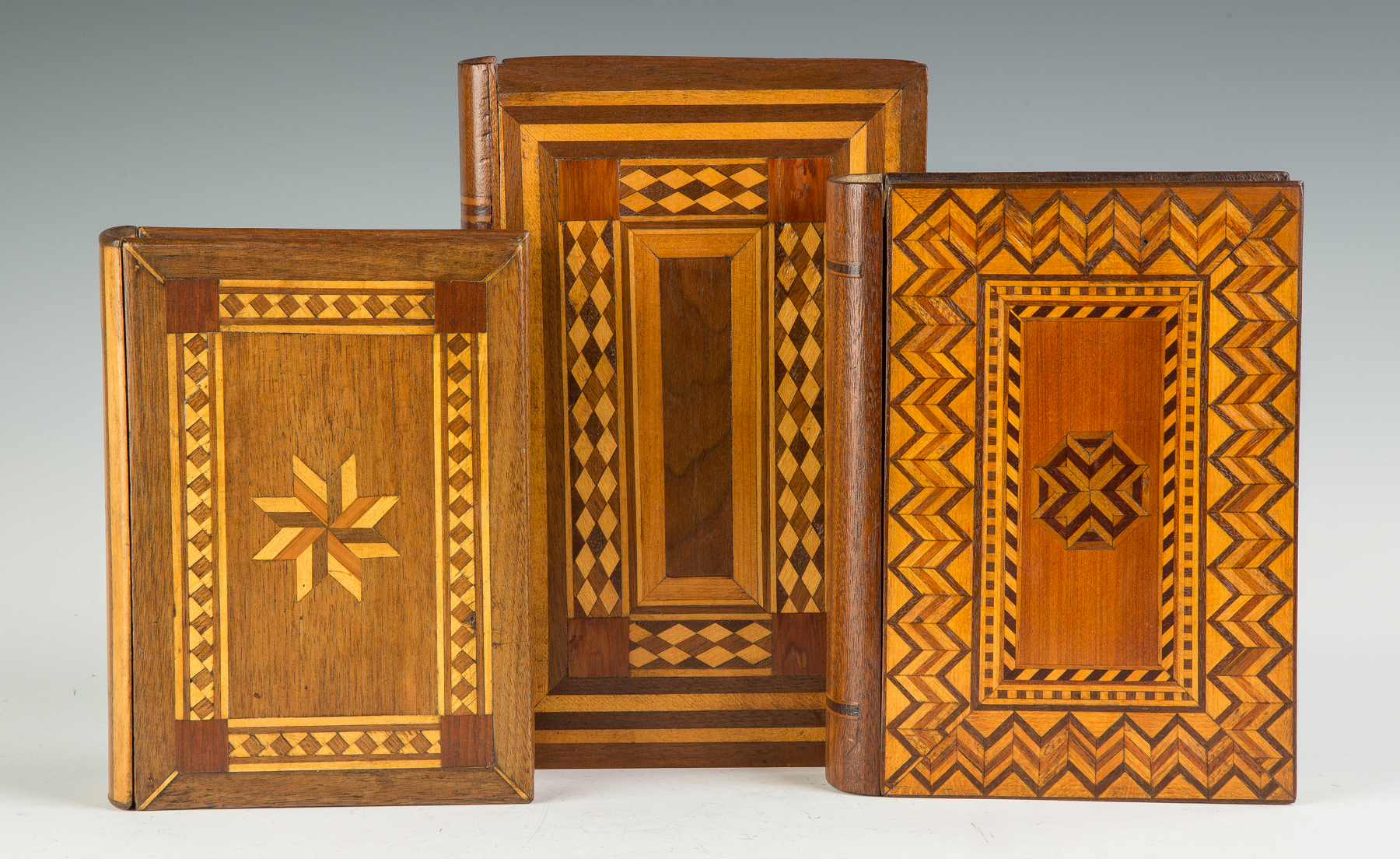 Appraisal: Inlaid Walnut Book Boxes th century