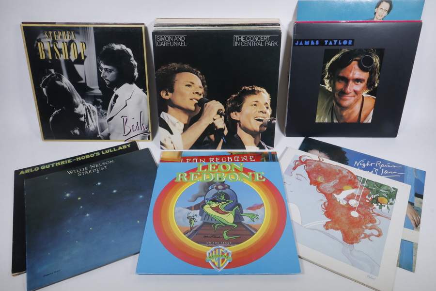 Appraisal: POP AND FOLK RECORD ALBUMS Collection of Vintage Vinyl LP