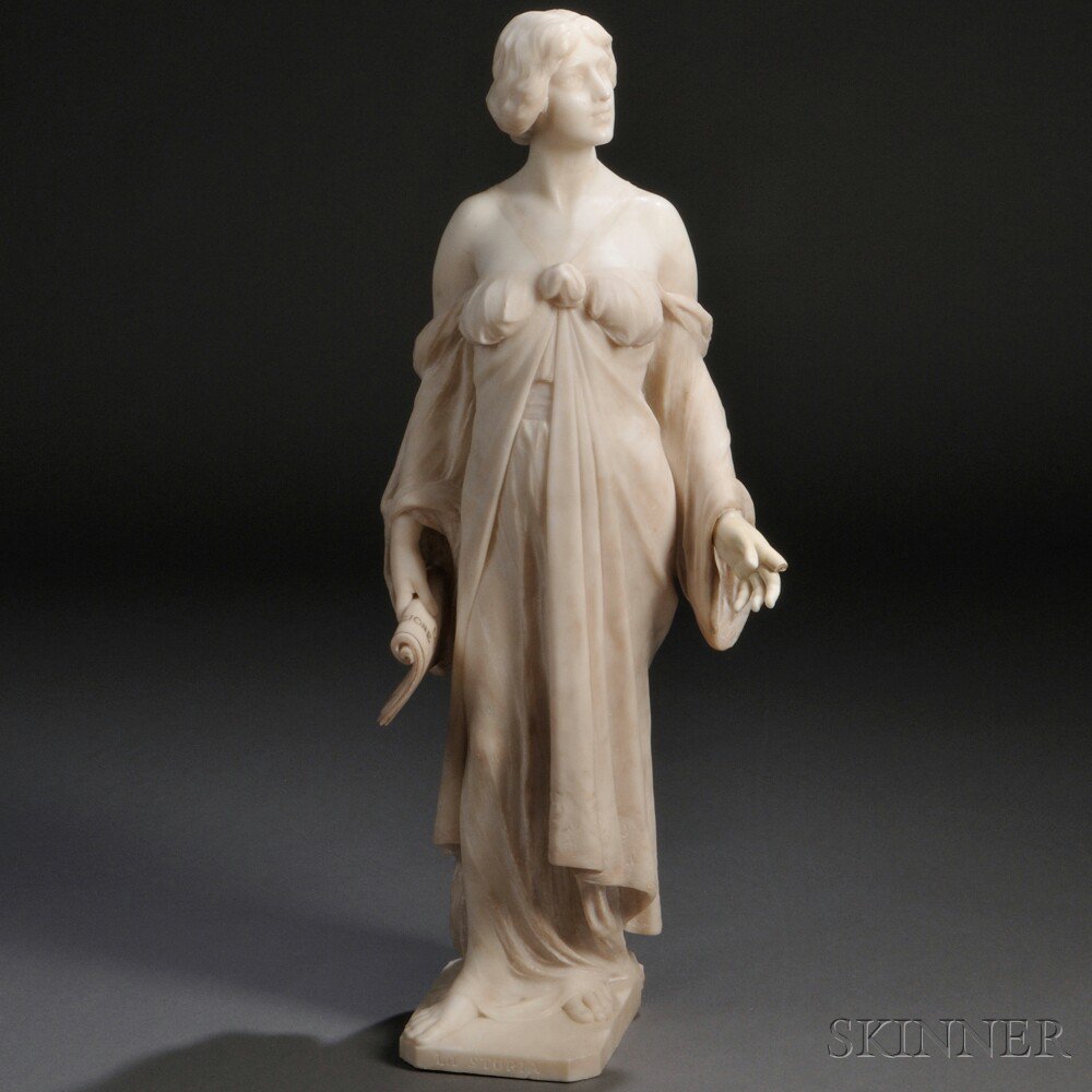 Appraisal: Italian School th Century Marble Figure of a Maiden with