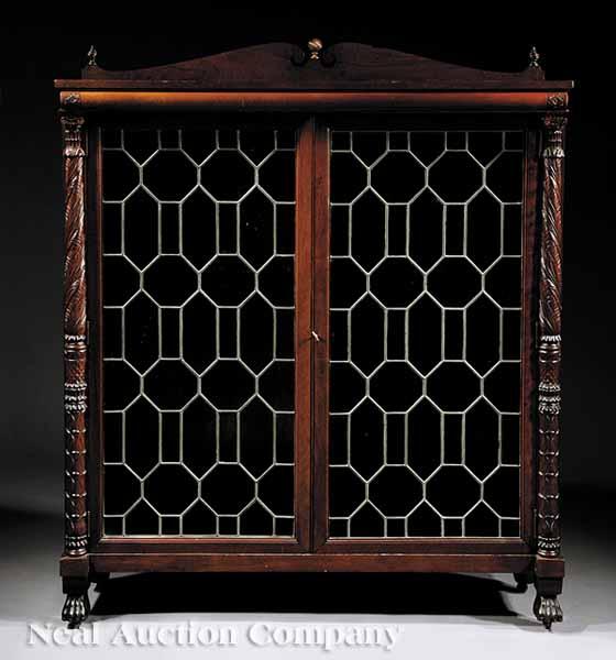 Appraisal: An American Carved Mahogany Bookcase early th c labeled Paine