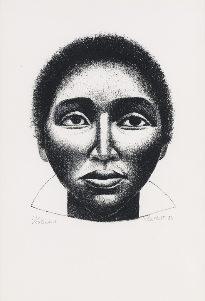 Appraisal: ELIZABETH CATLETT - Pensive Lithograph x mm x inches full