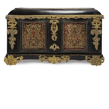 Appraisal: Boulle Style Gilt-Metal Mounted Brass Inlaid and Faux Tortoise Shell