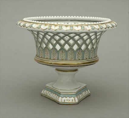 Appraisal: Paris Porcelain Reticulated Basket in diam