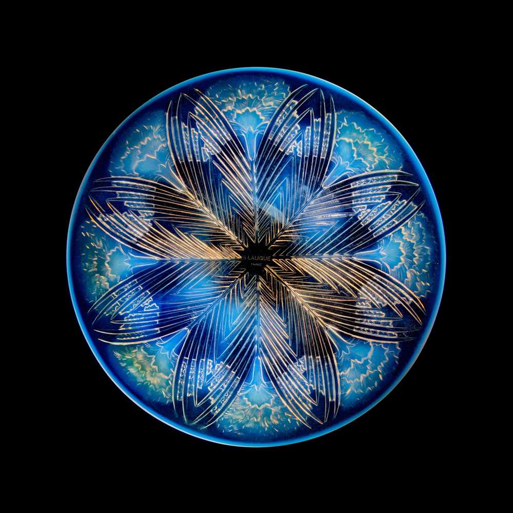 Appraisal: REN LALIQUE FRENCH - ILLETS SHALLOW BOWL NO designed opalescentstencilled