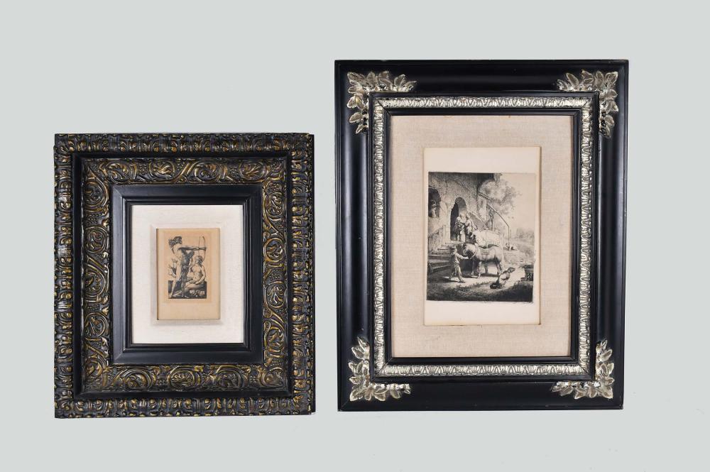 Appraisal: TWO ENGRAVINGS AFTER ALBRECHT DURER AND REMBRANDTThe first ALBRECHT DURER