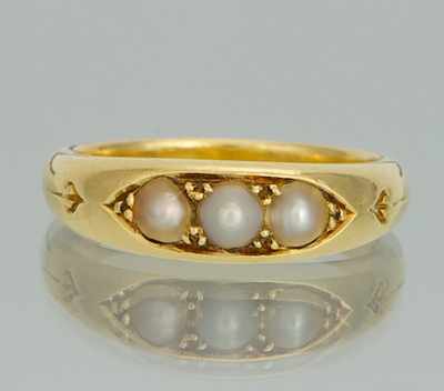 Appraisal: An Antique k and Seed Pearl Ring k yellow gold